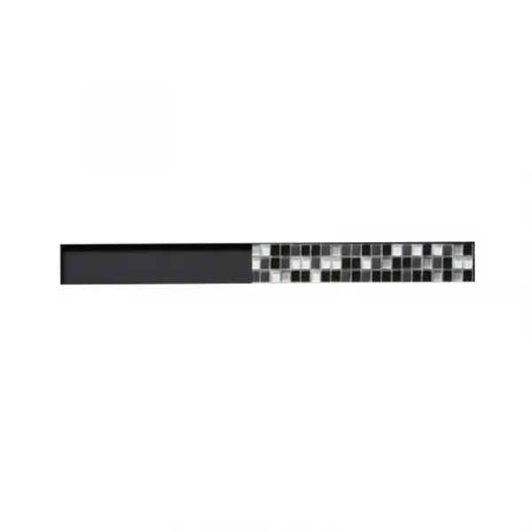 Odtokový žľab 2 v 1 nízky MEXEN FLAT BLACK 100 cm - vzor G13