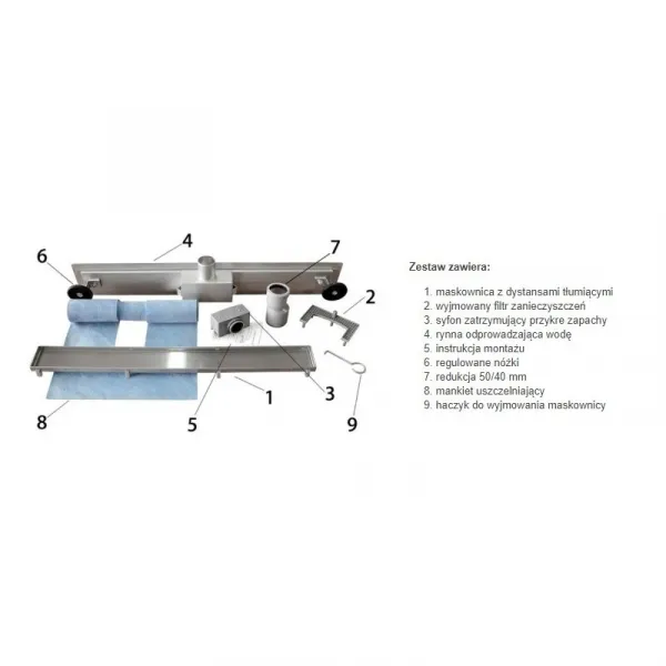 Odtokový žľab MEXEN FLAT 100 cm - vzor M09