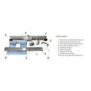 Odtokový žľab MEXEN FLAT 100 cm - vzor M09