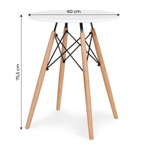 Wellhox Moderný stôl do jedálne, obývačky, kuchyne 60 cm