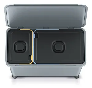 Prosperplast Odpadkový kôš SYSTEMO 10 L + 23 L sivý