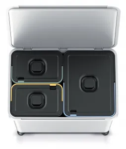 Prosperplast Odpadkový kôš SYSTEMO 2x10 L + 23 L svetlo šedý