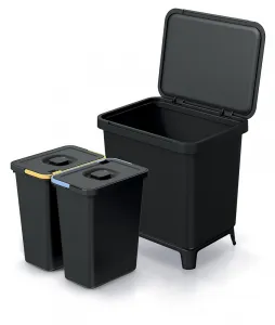 Prosperplast Odpadkový kôš SYSTEMO 2x10 l čierny