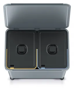 Prosperplast Odpadkový kôš SYSTEMO 2x23 L sivý