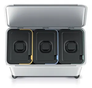 Prosperplast Odpadkový kôš SYSTEMO 3x10 L svetlo šedý