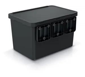 Prosperplast Odpadkový kôš SYSTEMO 4x10 L čierny
