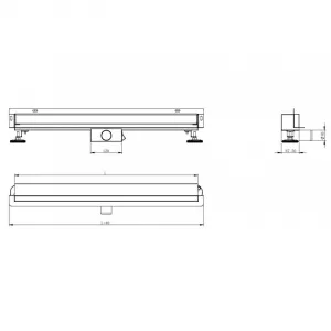Odtokový žľab Mexen Flat Wall 100 cm