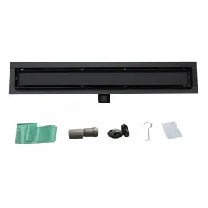 Odtokový žľab nízky MEXEN FLAT BLACK 80 cm - vzor G01