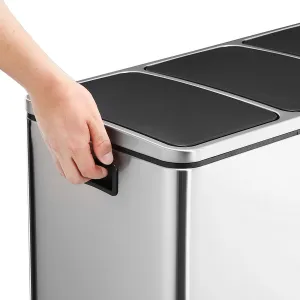 SONGMICS Odpadkový kôš 3x18 L (54 L) strieborný