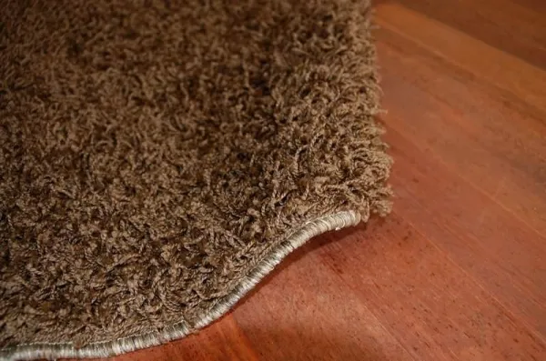 Dywany Lusczow Okrúhly koberec SHAGGY Hiza 5cm hnedý, veľkosť kruh 150