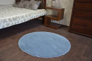 Dywany Lusczow Okrúhly koberec SHAGGY MICRO sivý, veľkosť kruh 100