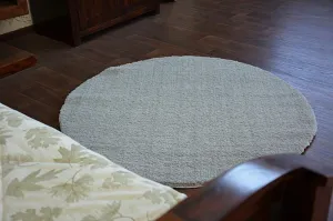 Dywany Lusczow Okrúhly koberec SHAGGY MICRO strieborný, veľkosť kruh 80