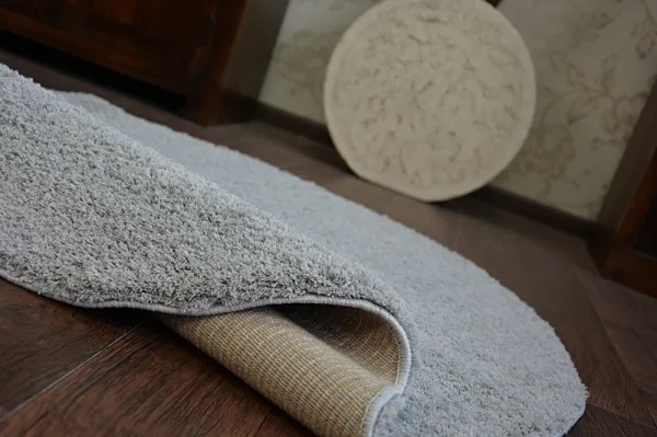 Dywany Lusczow Okrúhly koberec SHAGGY MICRO strieborný, veľkosť kruh 80