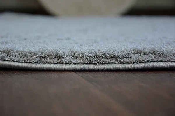 Dywany Lusczow Okrúhly koberec SHAGGY MICRO strieborný, veľkosť kruh 80