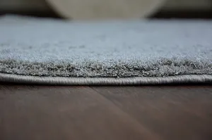 Dywany Lusczow Okrúhly koberec SHAGGY MICRO strieborný, veľkosť kruh 80