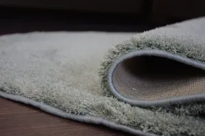 Dywany Lusczow Okrúhly koberec SHAGGY MICRO zelený, veľkosť kruh 80