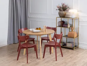 Actona Okrúhly jedálenský stôl Roxby 105 cm hnedý