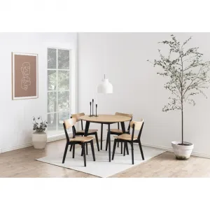 Actona Okrúhly jedálenský stôl Roxy 105 cm hnedý/čierna