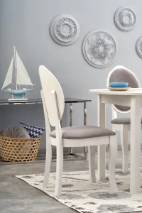 HALMAR Okrúhly rozkladací jedálenský stôl Rigo biely