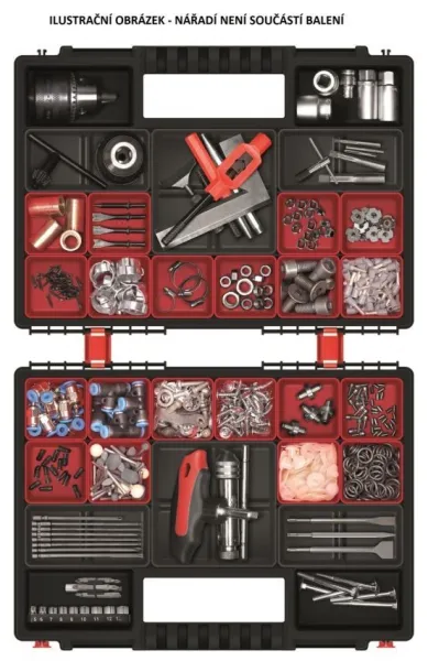 Prosperplast Organizér ZERGOB DUO 34,4 x 24,9 x 10 cm černo-červený