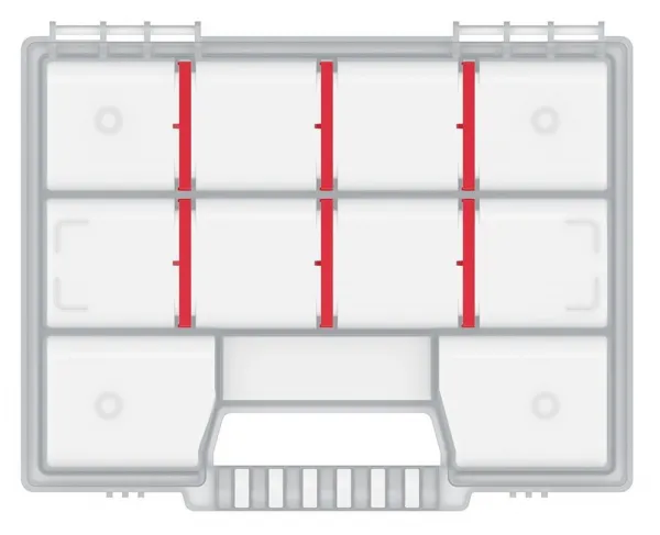 Prosperplast Organizér ZERGOT 19,5 x 15,5 x 3,5 cm červený