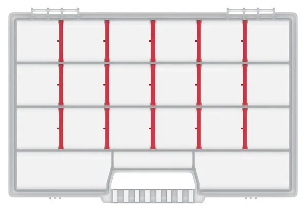Prosperplast Organizér ZERGOT 29 x 19,5 x 3,5 cm červený