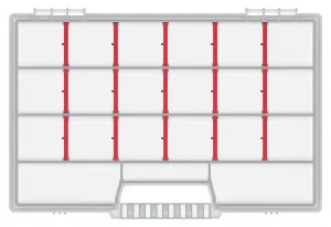 Prosperplast Organizér ZERGOT 29 x 19,5 x 3,5 cm červený