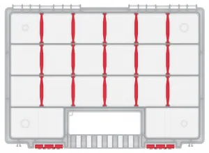 Prosperplast Organizér ZERGOT 34,4 x 24,9 x 5 cm červený