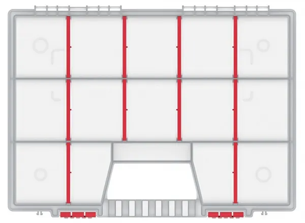 Prosperplast Organizér ZERGOT 39 x 29 x 6,5 cm červený