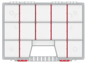 Prosperplast Organizér ZERGOT 39 x 29 x 6,5 cm červený