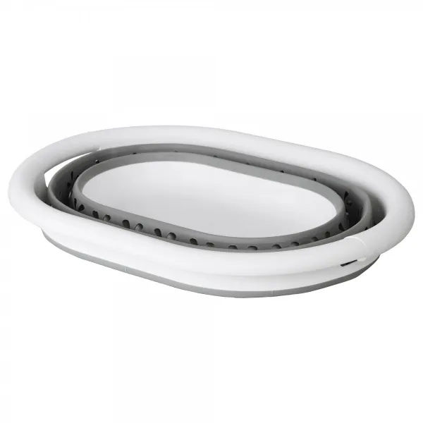 Oválna skladacia misa 50 x 37 cm bielo-sivá OVAL COMPACT 25L