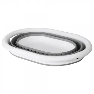 Oválna skladacia misa 50 x 37 cm bielo-sivá OVAL COMPACT 25L