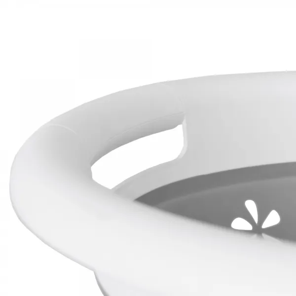 Oválna skladacia misa 50 x 37 cm bielo-sivá OVAL COMPACT 25L