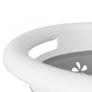 Oválna skladacia misa 50 x 37 cm bielo-sivá OVAL COMPACT 25L