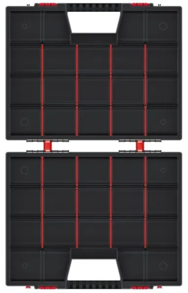 Prosperplast Organizér ZERGO DUO 49 x 39 x 13 cm černo-červený
