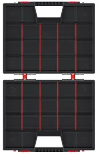 Prosperplast Organizér ZERGO DUO 49 x 39 x 13 cm černo-červený