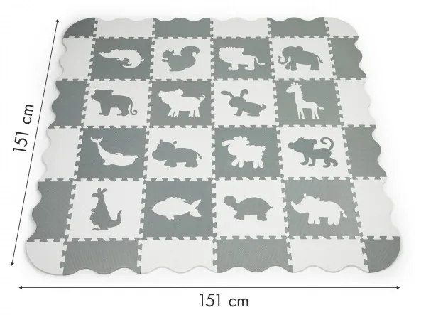 Penová podložka s plotom puzzle suchý bazén 36 kusov