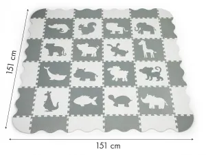 Penová podložka s plotom puzzle suchý bazén 36 kusov