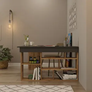 Hanah Home Písací stôl Akon čierna/borovica