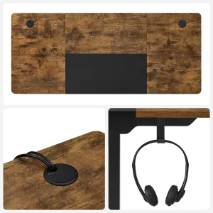 SONGMICS Písací stôl Vasagle Foral elektricky nastaviteľný 140 cm hnedý