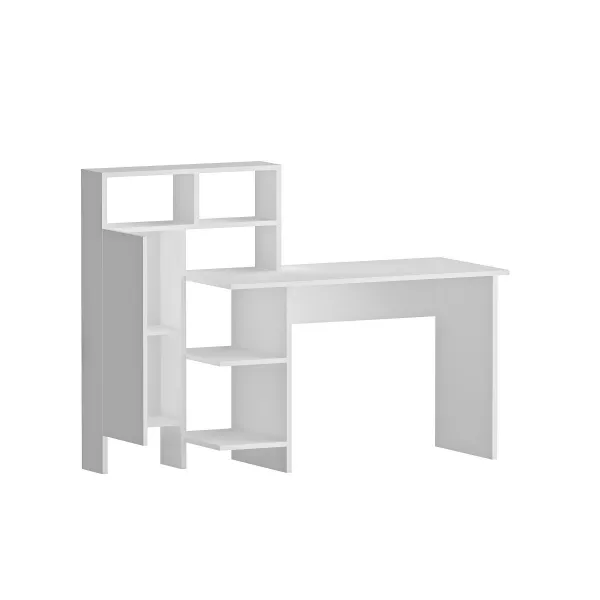 Hanah Home Písací stôl s regálom Bugra biely