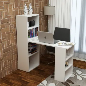 Hanah Home Písací stôl s regálom Last biely