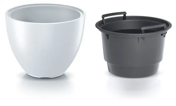 Prosperplast Kvetináč s vkladom HEOSE III biely, variant 39,5 cm