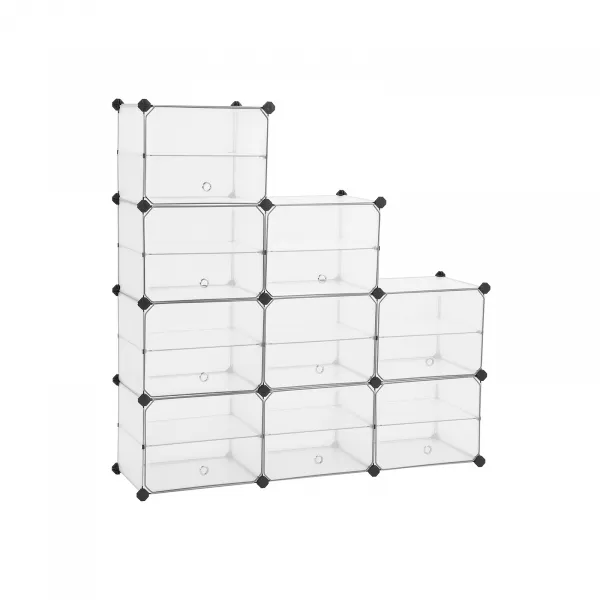 SONGMICS Plastová variabilná polica 9 boxov 123 x 93 x 31 cm