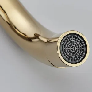 REA - Umývadlová batéria Lungo LONG Gold zlatá + BOX REA-B0370