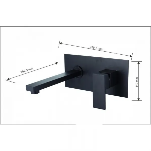 Podomietková umývadlová batéria Mexen CUBE 73115-70 černá