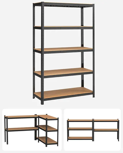 SONGMICS Policový regál Collin 200 cm čierny