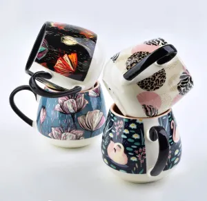 Dekoria Hrnček Poppy 400 ml, 13 x 10 x 9 cm
