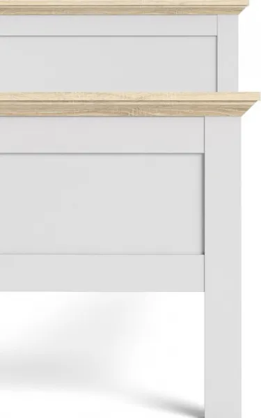 Tvilum Posteľ Provine 90x200 biela/dub