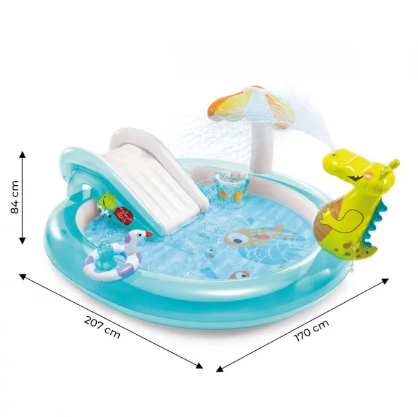 Bazénik Intex® 57165, Gator play center, detský, nafukovací, 201x170x84 cm